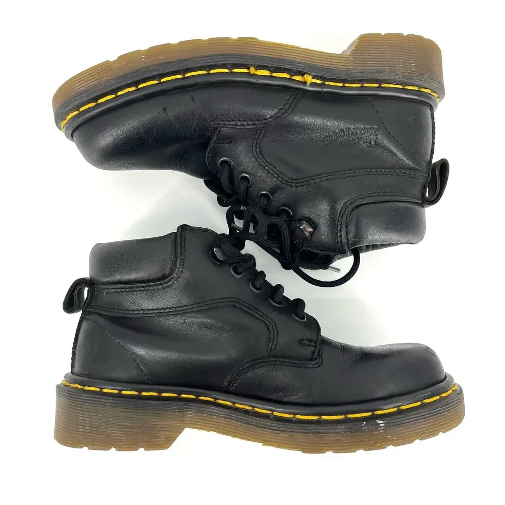Doc‎ Dr. Martens Kids 8173 Black Leather Ankle Boots Originals England (Youth 2)